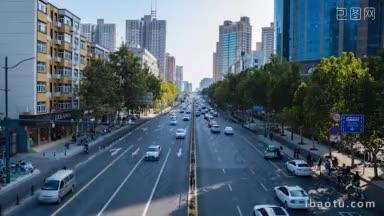 4K城市交通_河南郑州北三环花园路交通延时摄影
